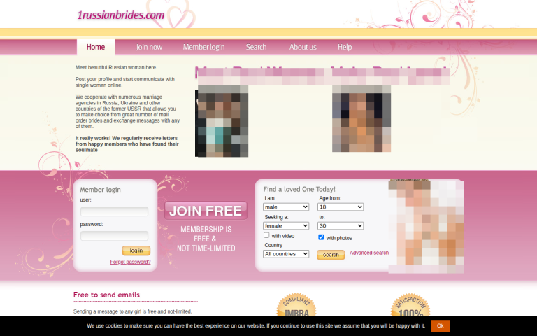 1russianbrides.com Reviews & Reviews Website Screenshot