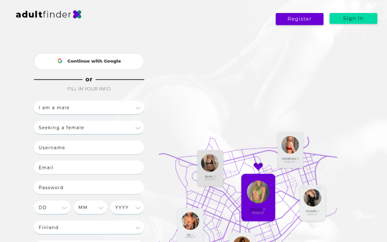 adultfinderx.com Reviews & Reviews Website Screenshot