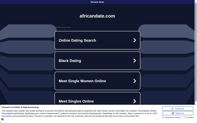 africandate.com Reviews & Reviews Website Screenshot