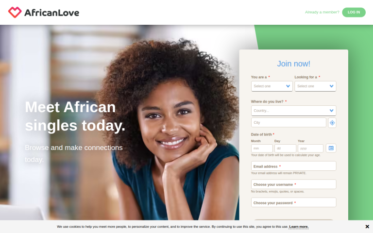africanlove.com Reviews & Reviews Website Screenshot