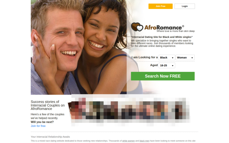 afroromance.com Reviews & Reviews Website Screenshot
