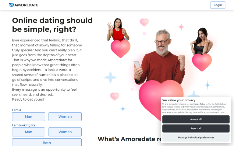 amoredate.com Reviews & Reviews Website Screenshot