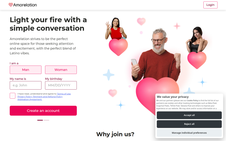 amorelation.com Reviews & Reviews Website Screenshot