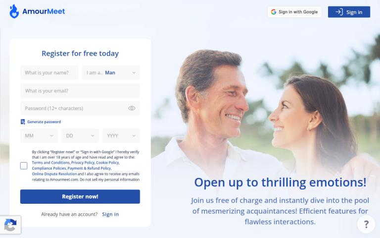 amourmeet.com Reviews & Reviews Website Screenshot