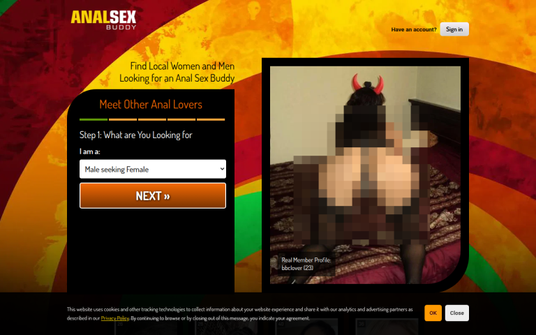 analsexbuddy.com Reviews & Reviews Website Screenshot