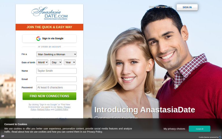 anastasiadate.com Reviews & Reviews Website Screenshot