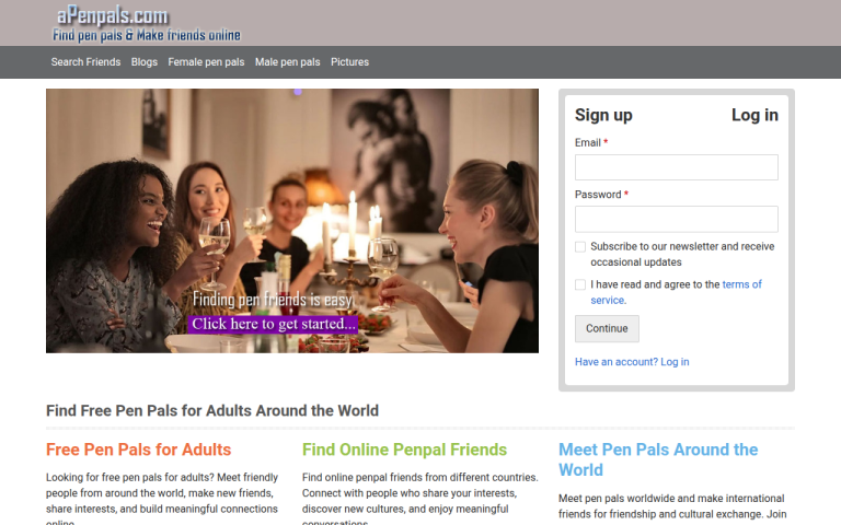 apenpals.com Reviews & Reviews Website Screenshot