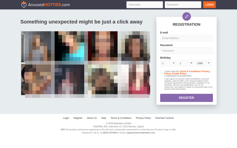 arousedhotties.com Reviews & Reviews Website Screenshot
