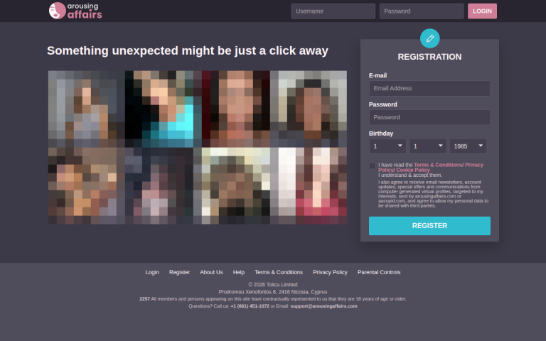 arousingaffairs.com Reviews & Reviews Website Screenshot