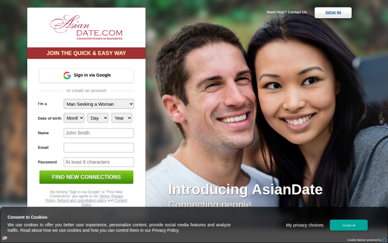 asiandate.com Reviews & Reviews Website Screenshot