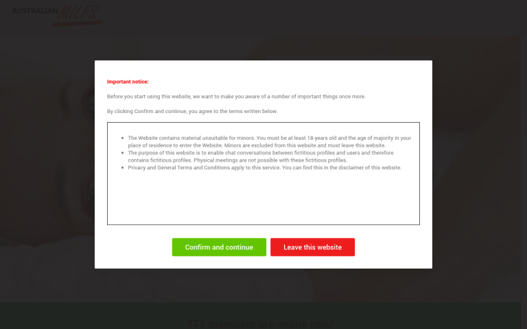 australianmilfs.com Reviews & Reviews Website Screenshot