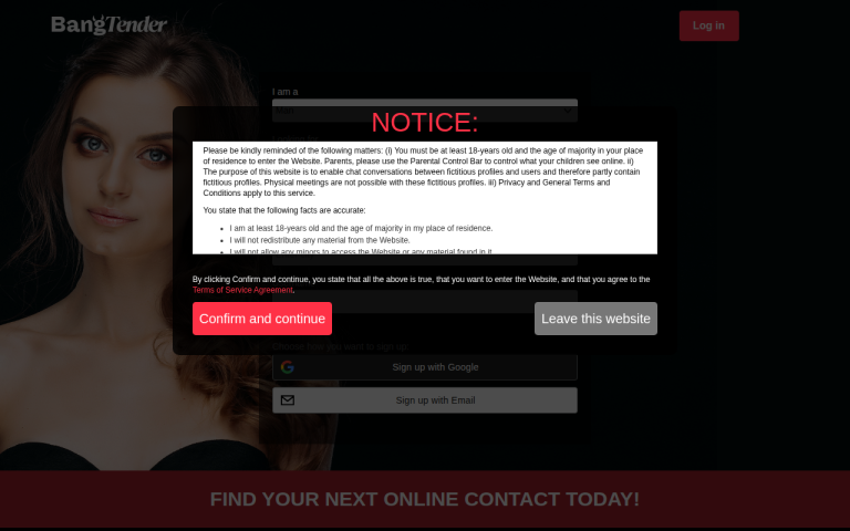 bangtender.com Reviews & Reviews Website Screenshot