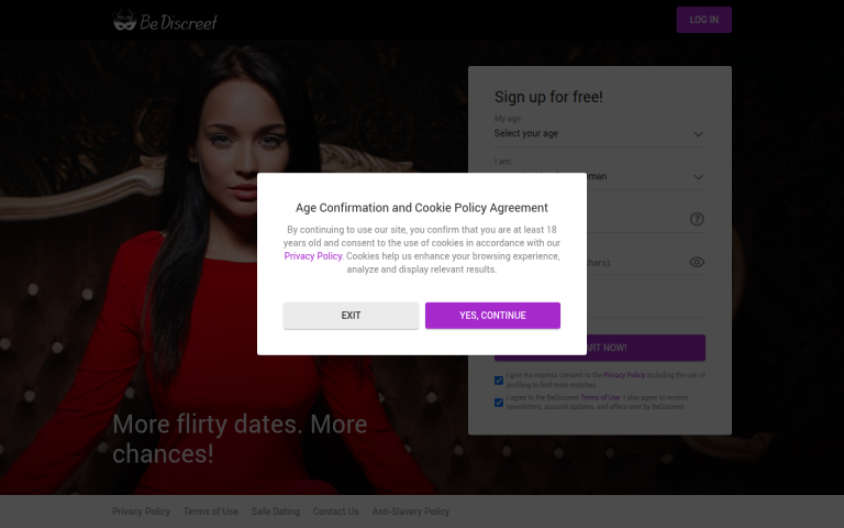 bediscreet.com Reviews & Reviews Website Screenshot