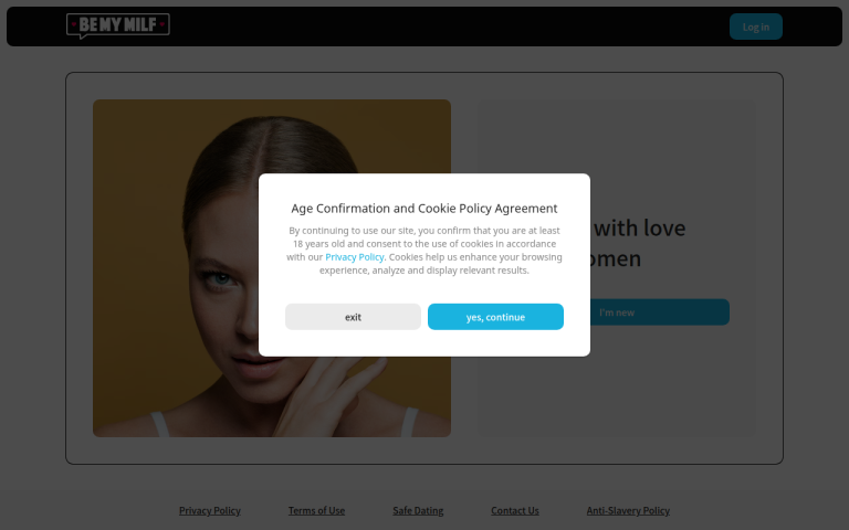 bemymilf.com Reviews & Reviews Website Screenshot