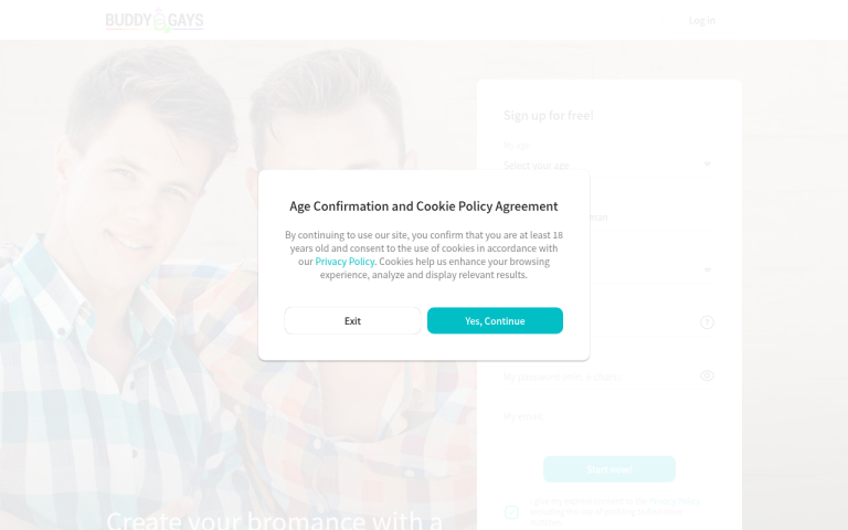 buddygays.com Reviews & Reviews Website Screenshot