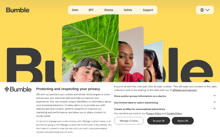 bumble.com Reviews & Reviews Website Screenshot
