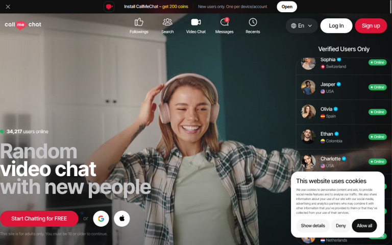 callmechat.com Reviews & Reviews Website Screenshot