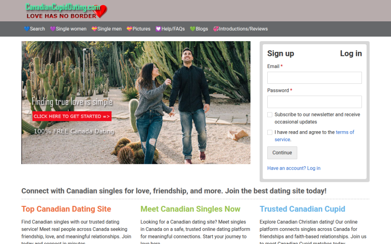 canadiancupiddating.com Reviews & Reviews Website Screenshot