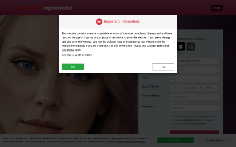 casualdatingcanada.com Reviews & Reviews Website Screenshot