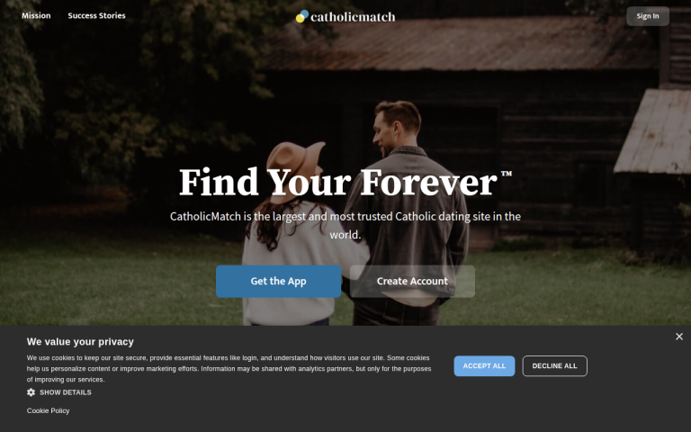 catholicmatch.com Reviews & Reviews Website Screenshot