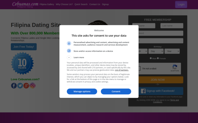 cebuanas.com Reviews & Reviews Website Screenshot