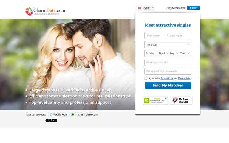 charmdate.com Reviews & Reviews Website Screenshot