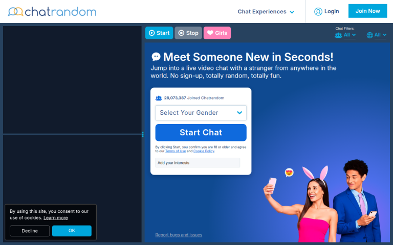 chatrandom.com Reviews & Reviews Website Screenshot