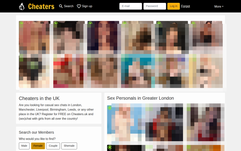 cheaters.uk Reviews & Reviews Website Screenshot