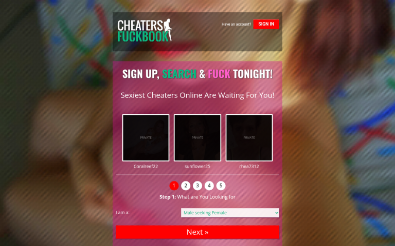 cheatersfuckbook.com Reviews & Reviews Website Screenshot