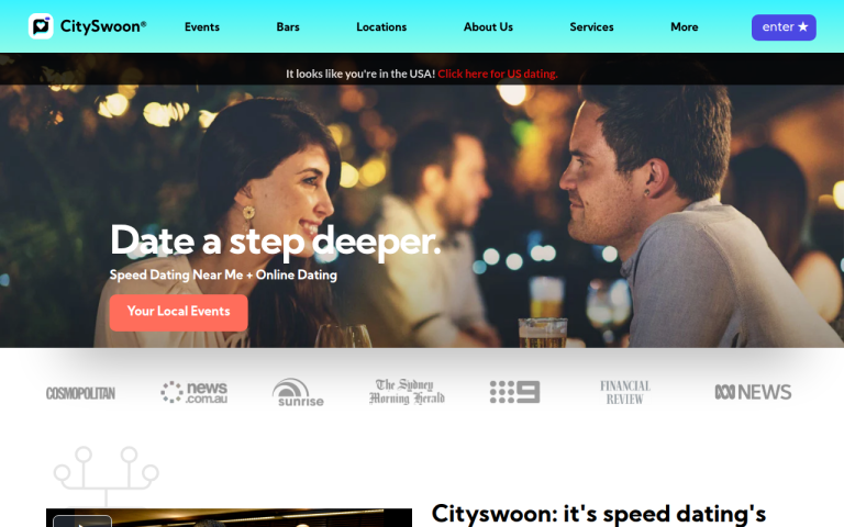 cityswoon.com.au Reviews & Reviews Website Screenshot