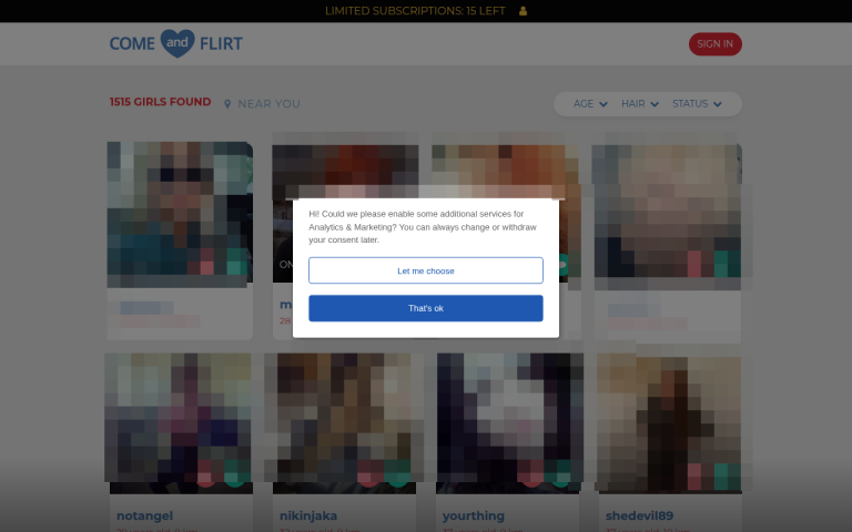 comeandflirt.com Reviews & Reviews Website Screenshot