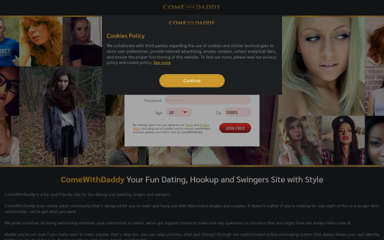 comewithdaddy.com Reviews & Reviews Website Screenshot
