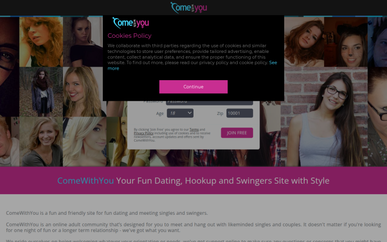 comewithyou.com Reviews & Reviews Website Screenshot