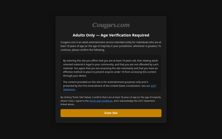 cougars.com Reviews & Reviews Website Screenshot