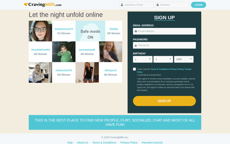 cravingmilfs.com Reviews & Reviews Website Screenshot