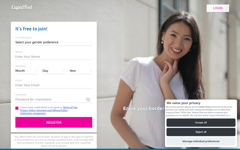 cupidfeel.com Reviews & Reviews Website Screenshot