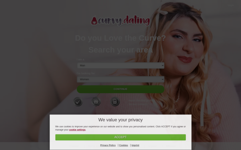 curvy.dating Reviews & Reviews Website Screenshot