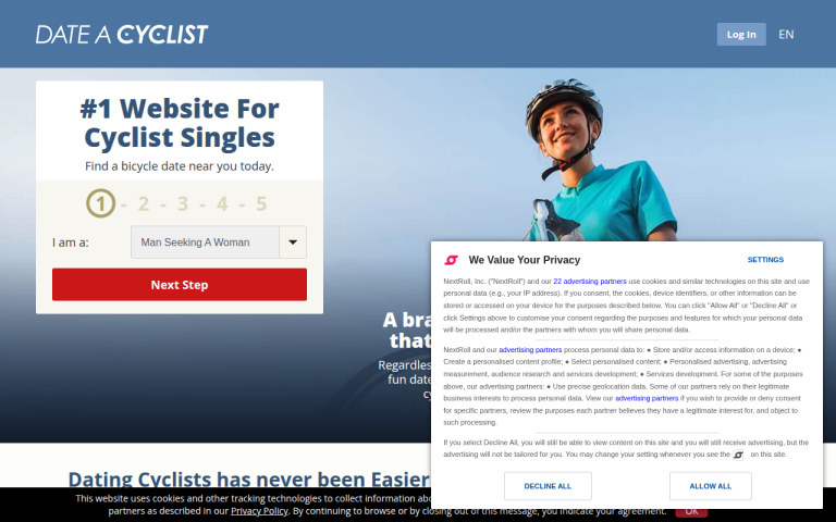 dateacyclist.com Reviews & Reviews Website Screenshot