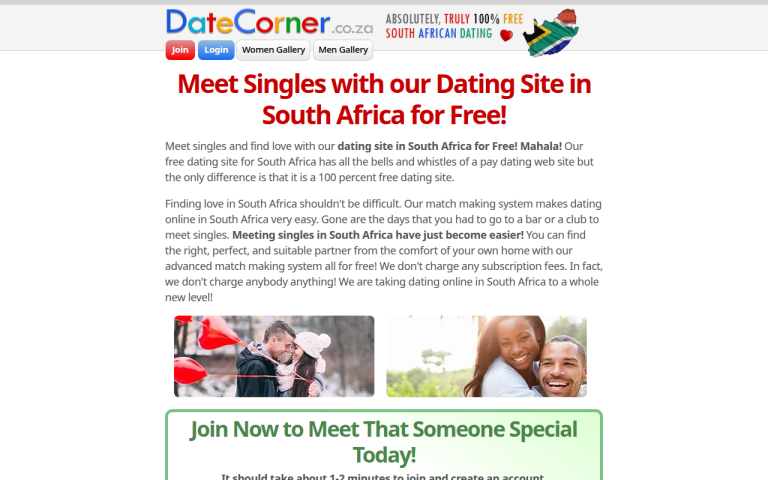 datecorner.co.za Reviews & Reviews Website Screenshot