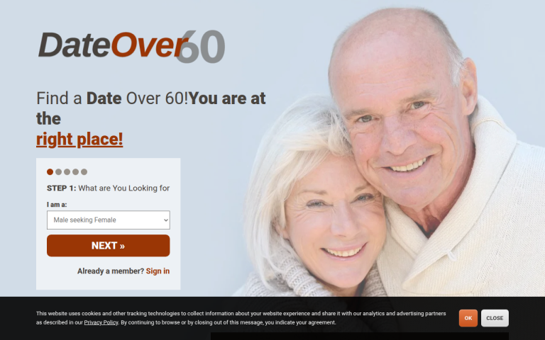 dateover60.com Reviews & Reviews Website Screenshot