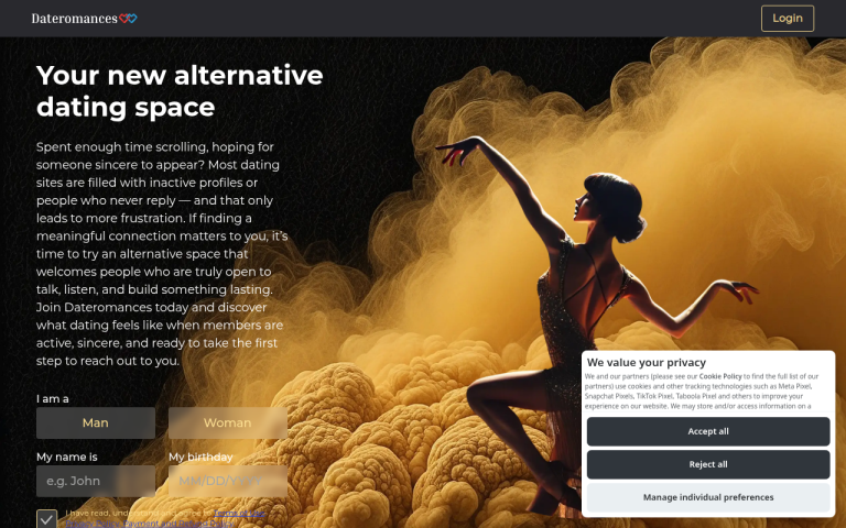 dateromances.com Reviews & Reviews Website Screenshot