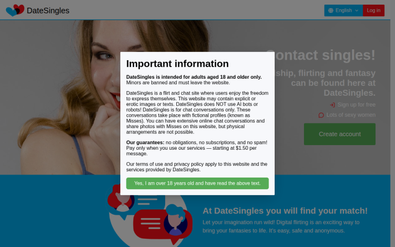 datesingles.online Reviews & Reviews Website Screenshot