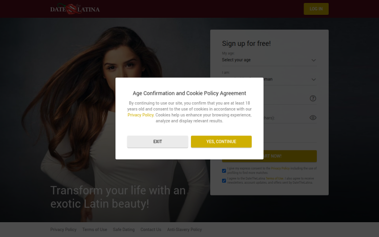 datethelatina.com Reviews & Reviews Website Screenshot