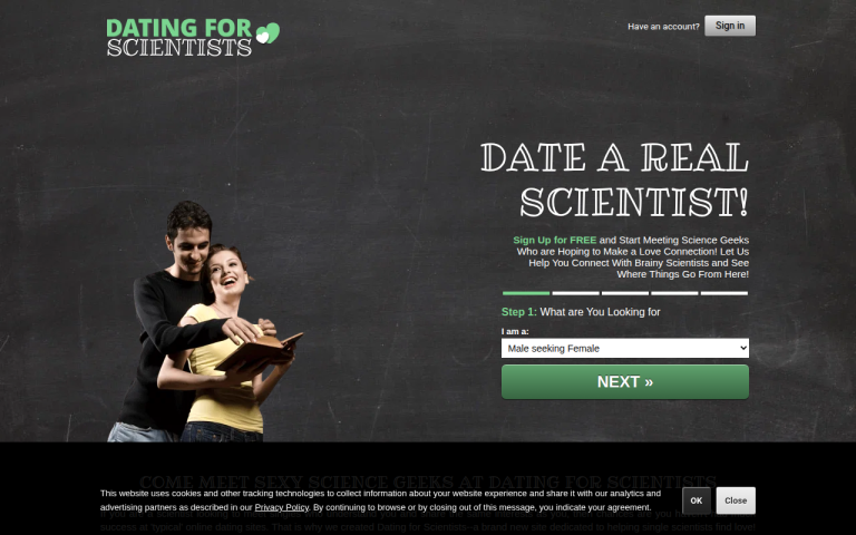 datingforscientists.com Reviews & Reviews Website Screenshot