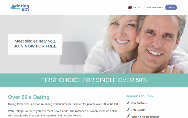 datingover50s.co.uk Reviews & Reviews Website Screenshot