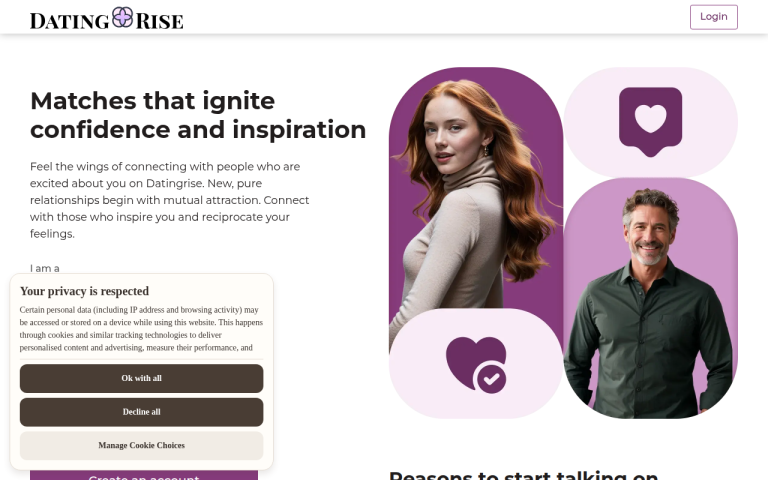 datingrise.com Reviews & Reviews Website Screenshot