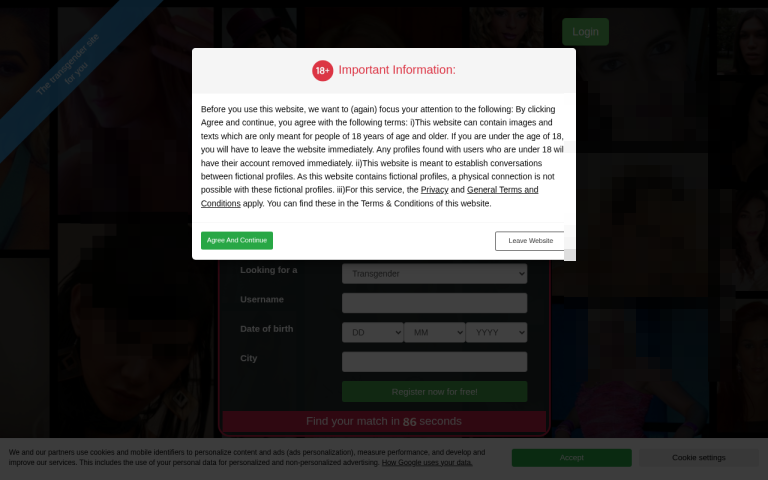 datingtrans.co.uk Reviews & Reviews Website Screenshot