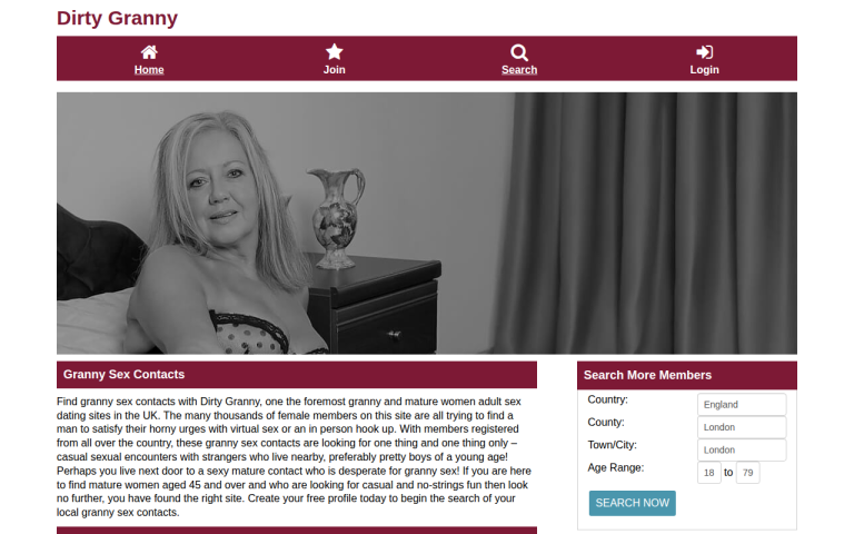 dirtygranny.co.uk Reviews & Reviews Website Screenshot