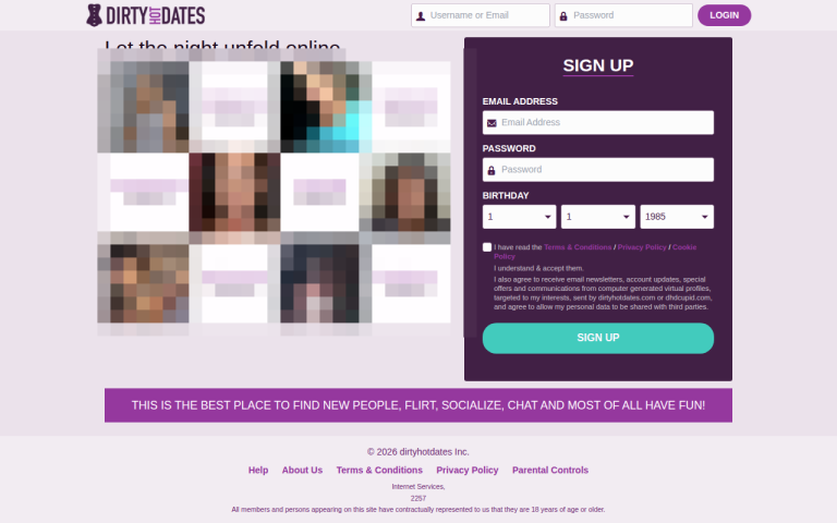 dirtyhotdates.com Reviews & Reviews Website Screenshot