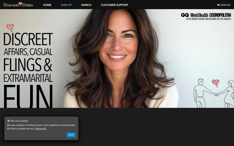 discreetdates.co.uk Reviews & Reviews Website Screenshot